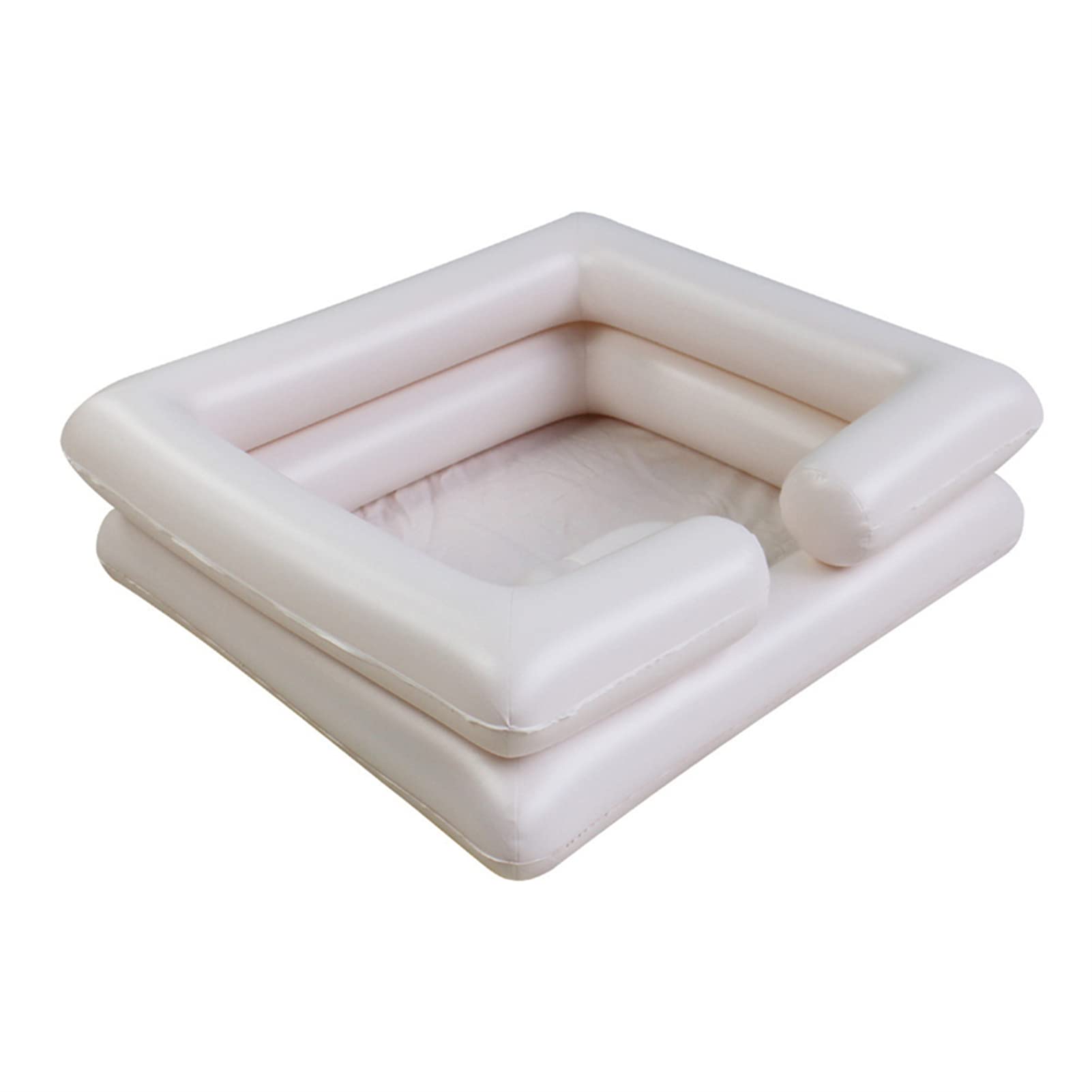 LIUsj JUNST Bandeja Champú Cabello PVC Kit Cuidado Lavabo Champú Cabello Inflable Tazón Lavado Cabello Portátil con Almohadilla Tubo Bomba para Ancianos, Discapacitados, Postrados Cama Discapacitados