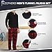 SLEEPHERO Mens Pajamas Set 2 Piece Pajamas For Men Long Sleeve Pant Cotton Flannel Buffalo Check Medium