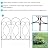 Sunnydaze Traditional 10-Foot 5-Piece Decorative Garden Fence Panels Set - 24" W x 24" D Per Piece - Black