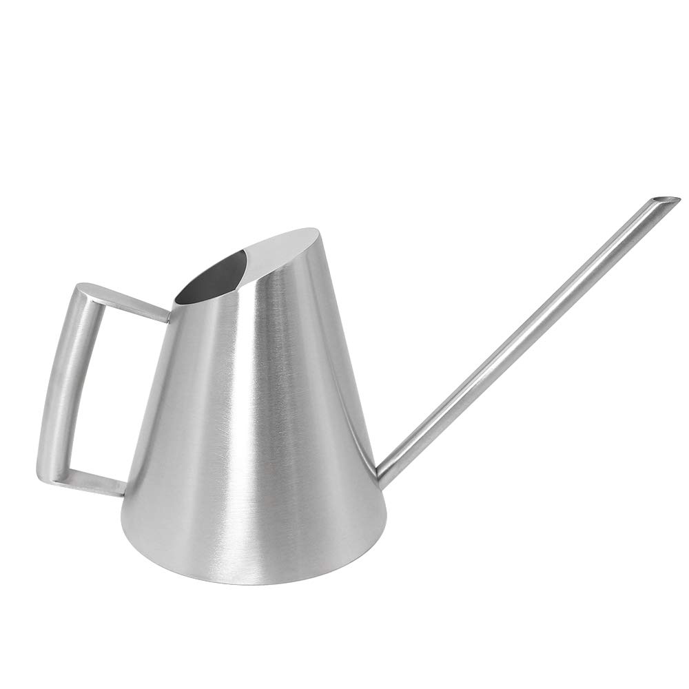 Cesun Metal Watering Can Solid Stainless Steel Pot with Long Spout Small Size for Bonsai Indoors and Outdoors, 12 Fl Oz