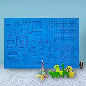 3D Stift Vorlage, LATTCURE 3D Druckstift Vorlage Stifte Matte, große Matte mit Tiermuster hilfreich für Anfänger, Kinder…