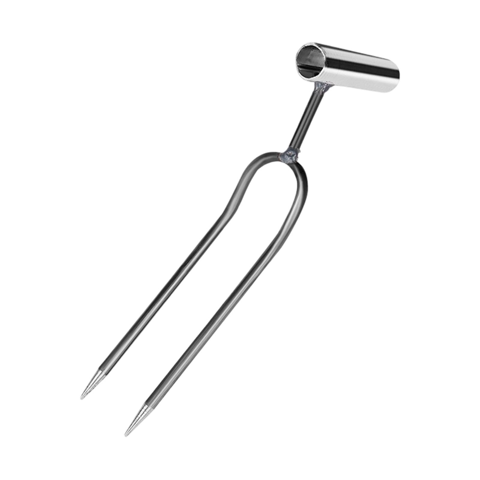 HGZLQKD Garden Hand Tiller Gardening Hand Tool Steel Soil Loosening Fork Ergonomic Two Prong Effortless for Aerating Cultivator