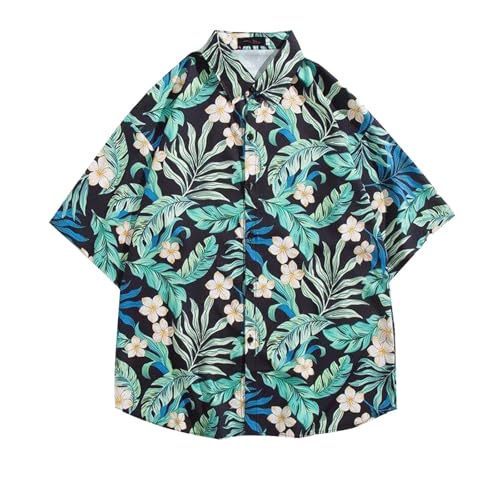 Hawaiian Shirts for Men Short Sleeve Floral T-Shirts Summer Loose Fit Tropical Shirt Button Down Soft Top with Pocket Camisas Estampadas para Hombre(Navy, XL) Hawaiian Shirts for Men Short Sleeve Floral T-Shirts Summer Loose Fit Tropical Shirt Button Down Soft Top with Pocket Camisas Estampadas para Hombre(Navy, XL)