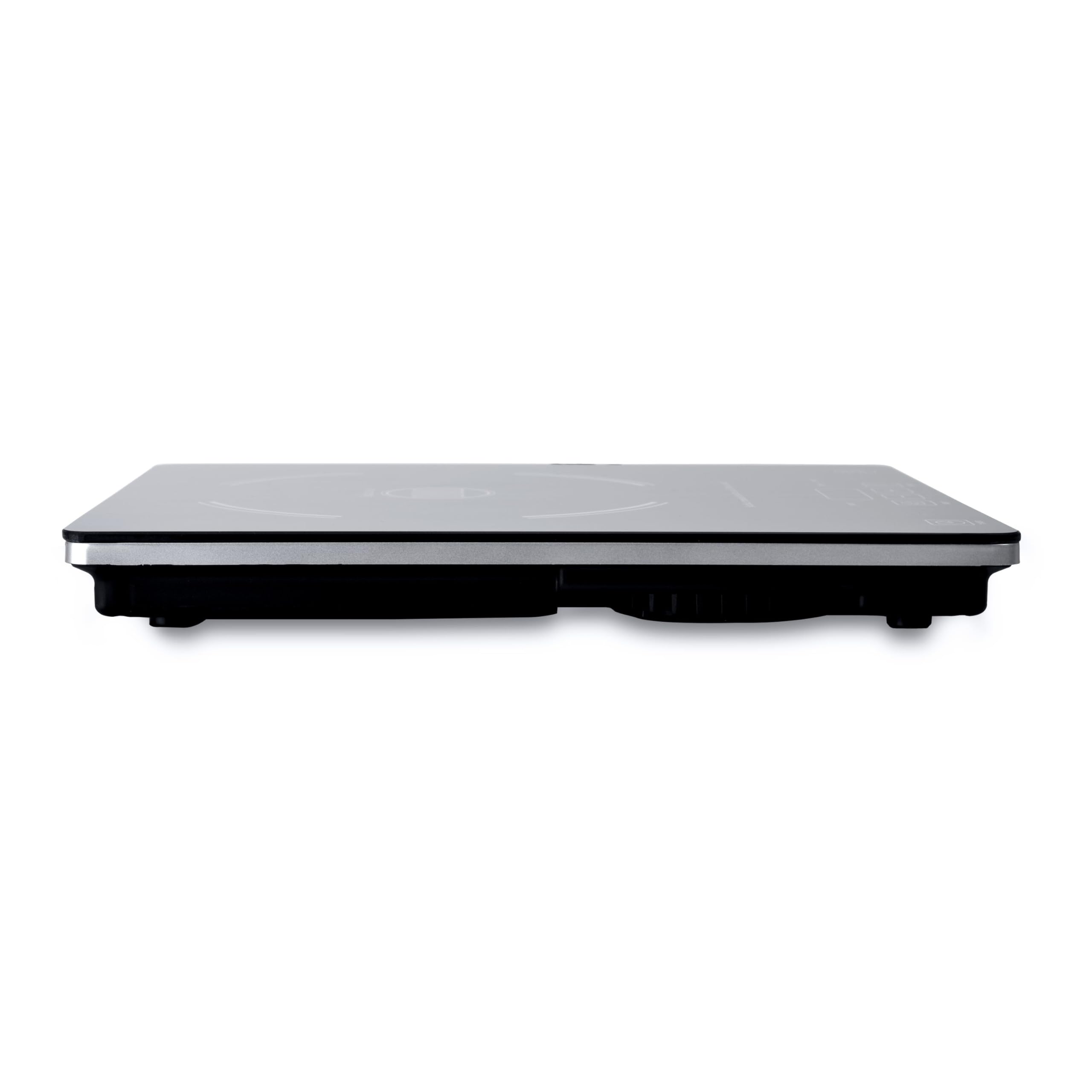 Placa de cocción de inducción con pantalla táctil de vidrio templado Tronic 1800W, detección automática de cacerola, 14 pulgadas, color negro resistente a roturas 6
