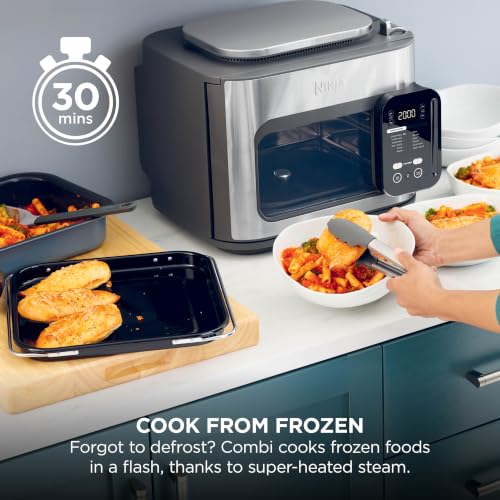 Image of Ninja Combi 12-In-1 Multi-Cooker, Oven & Air Fryer, 12 Cooking Functions, Make 15 Minute* Family-Size Meals, Includes Bake Tray, Pan, & Recipe Guide, Grey, SFP700UK