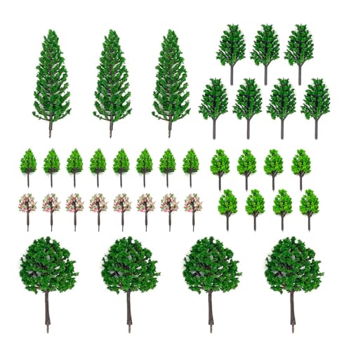 Noaxylic 38 Piezas Arboles Maqueta, Árboles de Modelo Mixto, Árbol de Paisajismo en Miniatura, 3 a 13 CM, Multicolor, Mini Árboles de Diorama, para Bricolaje, Mini Paisajismo