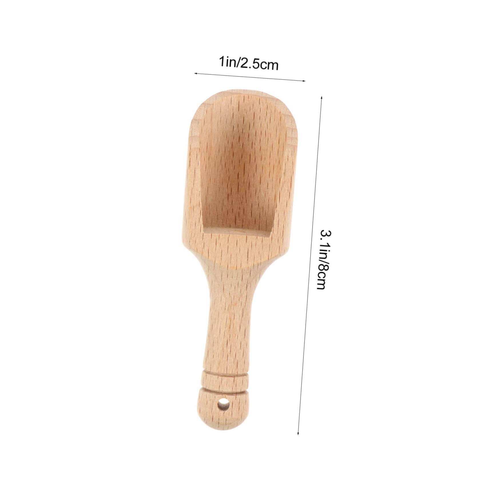 PRETYZOOM 4Pcs Wooden Tea Accessories Scoop for Bath Salt and Seasoning Beech Teaspoon for Kitchen and Teaware