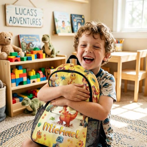 Image of Custom Kids Backpack Toddler Backpacks Set Boys Back to School Bookbag