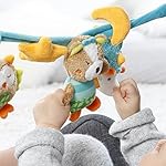Fehn Kinderwagenkette Baby Mobile Sleeping Forest – Babymobile Kette mit süßen Anhänger Figuren - Babyspielzeug zum flexiblen Aufhängen - Kinderwagen Spielzeug für Babys und Kleinkinder ab 0+ Monaten