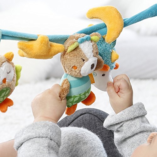 Fehn Kinderwagenkette Baby Mobile Sleeping Forest – Babymobile Kette mit süßen Anhänger Figuren - Babyspielzeug zum flexiblen Aufhängen - Kinderwagen Spielzeug für Babys und Kleinkinder ab 0+ Monaten