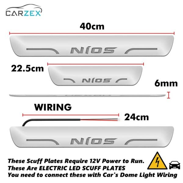 Image of Door Sill /Foot Step Stainless Steel Plates with NIOS (Set of 4 Pcs)