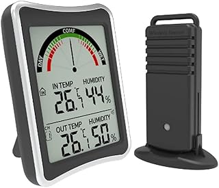 ZSEDP Indoor Outdoor Thermometers Large Screen LCD Thermometers Hygrometer Electronic Remote Dual Channel Thermometers