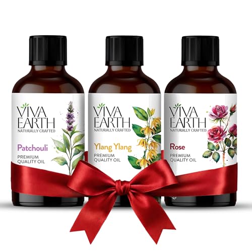 Aceites esenciales Rose, Ylang Ylang y Patchouli 3 x 1oz