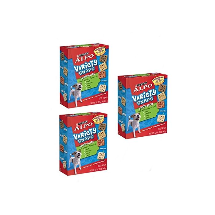 Buy ALPO 32Ounce Variety Snaps Little Bites Dog Treats 3 Boxes Online