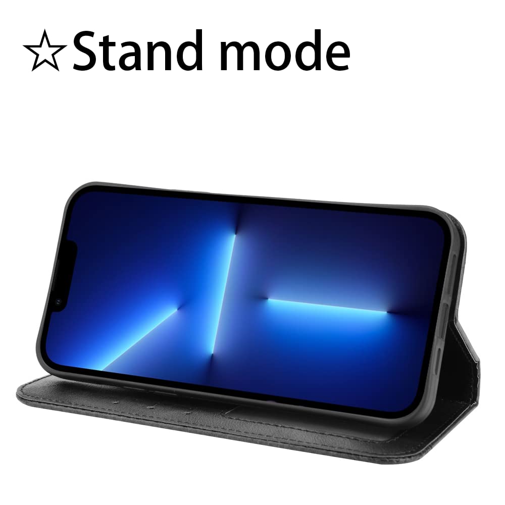 Cover Per TCL 30 V 5G Con Portafoglio E Supporto – Custodia Flip In Pelle Con Slot Per Carte – Nero, Antiurto E Slim Fit - 2