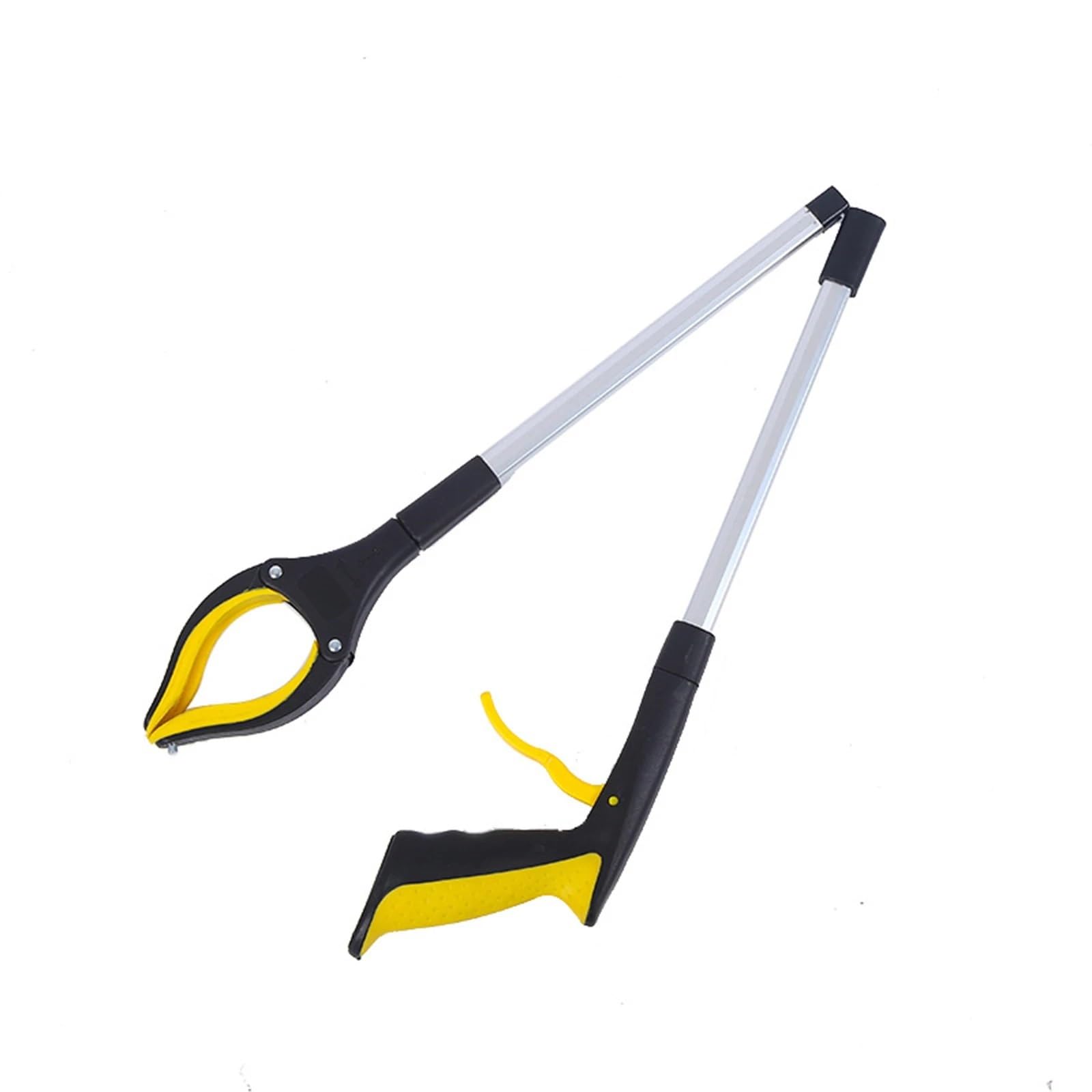 Recogedor de basura, herramienta alcance, agarrador telescópico plegable, ayuda, extensor pinza, 2 uds Para Recoger Basura(Yellow)