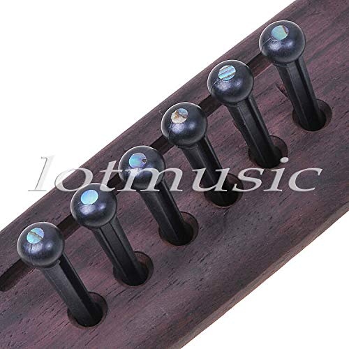 Guitar Parts 6 Pcs Black Acoustic Guitar Bridge Pins Guitar