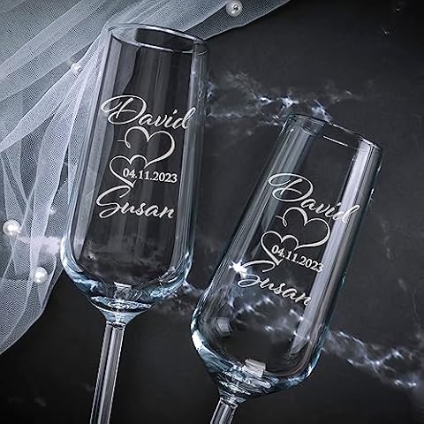 Personalized Wedding Champagne Flutes by VUBU GIFTS Cover
