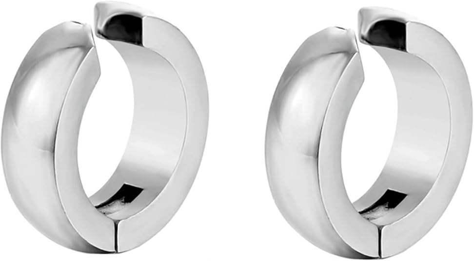 Boucles D'oreilles Cerceau Boucles D'oreilles Créoles Acier Inoxydable - Or Et Argent - 9mm - Pour Hommes Et Femmes - Anti-allergique Orecchini Swarovski Uomo