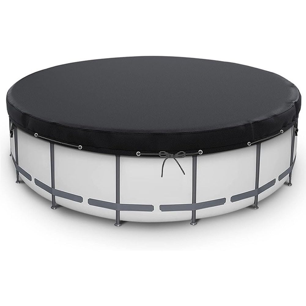 Copertura rotonda per piscina con chiodi a terra, set di corde antivento per piscine fuori terra, piscine gonfiabili, vasche idromassaggio, impermeabile, protezione antipolvere, diametro 4