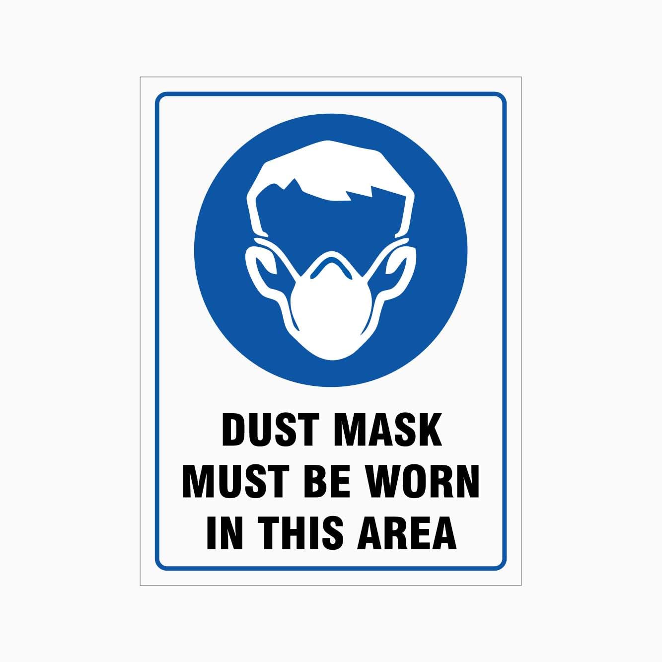 DUST MASK MUST BE WORN IN THIS AREA Sign Workplace Metal Tin Sign 8 x 12 inch for Industrial & Commercial Series
