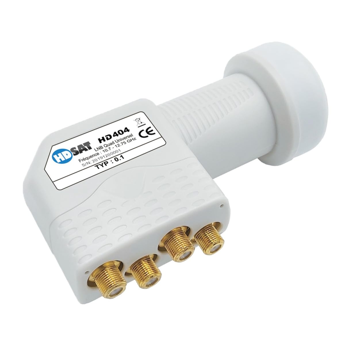 HDSAT HD404 LNB Quad Full HD 4K Parabolic Head 4 Outputs 0.1dB Compatible Astra EUTELSAT - Image 2