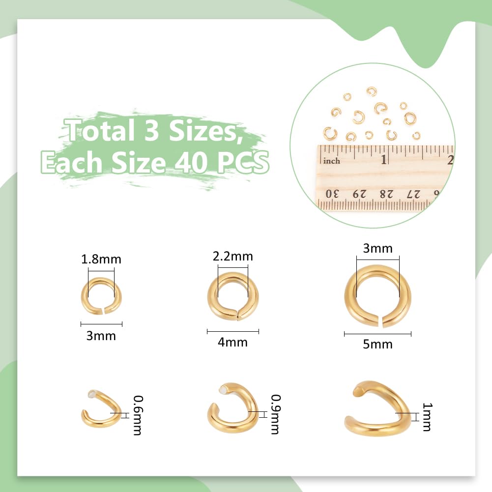 500 Anillos Abiertos Chapados En Oro De 18k - Acero Inoxidable, 2.5 Mm, Perfectos Para Bisutería DIY