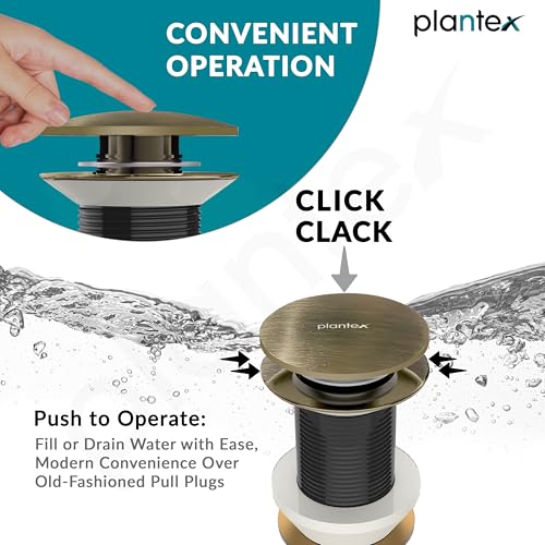 Image of Plantex Pure Brass Waste Coupling for Wash Basin /5 inch Drain Out let System Fully Thread Pop up Coupling for Wash Basin (Brass Antique - Pack of 1)