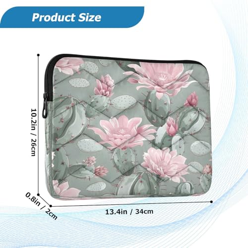 Funda para laptop 13-14 pulgadas impermeable con diseño de cactus miniatura 3