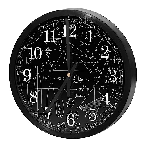 Horloge murale silencieuse avec formule équation mathématique à pile