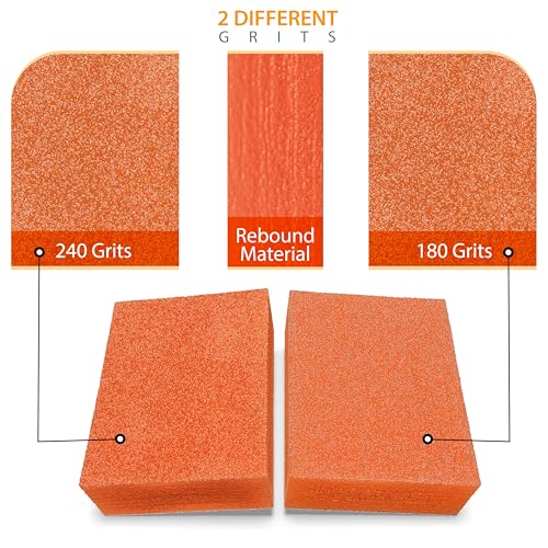Mini bloque pulidor de uñas naranja de doble cara para un limado uniforme 3