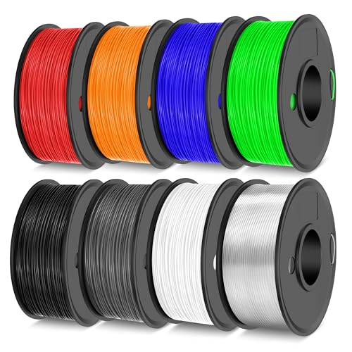 TECBEARS TPU Filament 1.75mm 250G Spool (8 Rolls, 2kg)