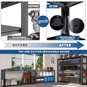 766hheavydutygarageshelvingunit60wadjustablemetalstoragerack5tiermetalshelves24dindustrialshelvingforgaragebasementworkshopheavydutystorageshelf1pack Urban Country Home Decor 766 h heavy duty garage shelving unit 60 w adjustable metal storage rack 5 tier metal shelves 24 d industrial shelving for garage basement workshop heavy duty storage shelf1pack urban country home decor