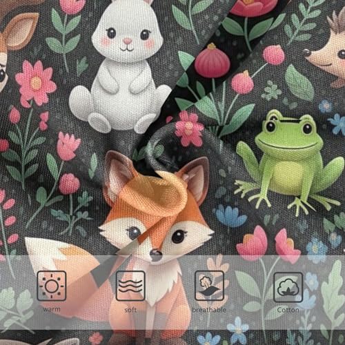 Cute Animals Deers Colorful Floral Little Girl Panties Toddler Underwear Floral Cotton Bright Briefs Girls Undies 2t3