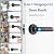 Evanshow Fingerprint Door Lock Biometric Door Knob with Keypad Keyless Entry, 5-in-1 Door Locks for Bedrooms(Fingerprint/App/Code/Key/IC Card), Home Hotel Office Apartment