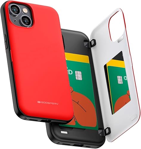 Miniatura 7 de GOOSPERY Parachoques magnético para puerta compatible con iPhone 15, tarjetero tipo cartera, cierre automático, protección de doble capa resistente
