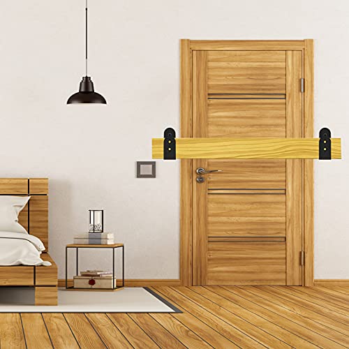 2 Pack Heavy Duty 2X4 Door Barricade Brackets Steel U Bracket Drop Open Bar Security Holder Door Lock Brackets For Home, Barn, Shed, Garage, Gate To Security Door Reinforcement Fits 2X4 Bar, Black #TOP6