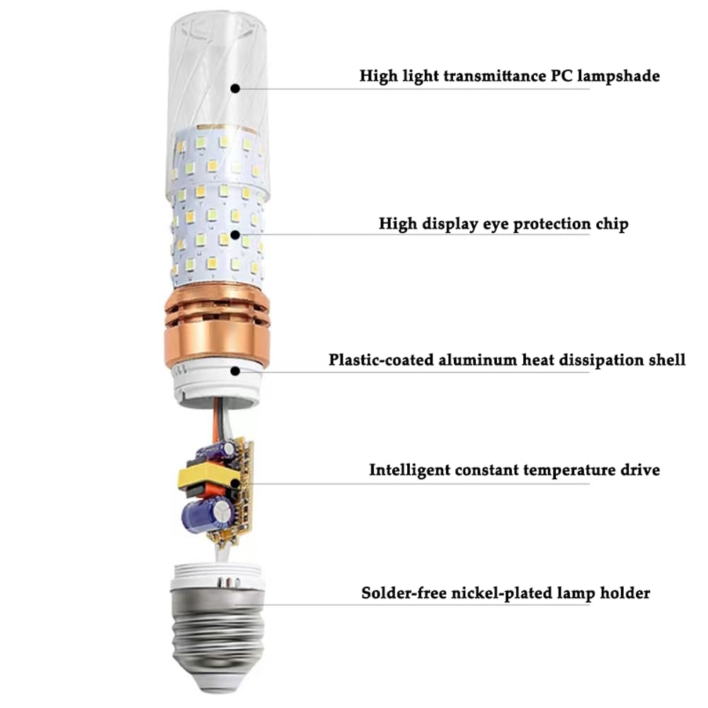 Paquete de 2/10 Bombillas Led de Tornillo de Maíz E27 de 16 W, 85-265 V, No Regulables, 1600 Lm, Cálido, 3000 K, 100 W, Equivalente a Bombillas Incandescentes de Maíz de Bajo Consumo/E27-400