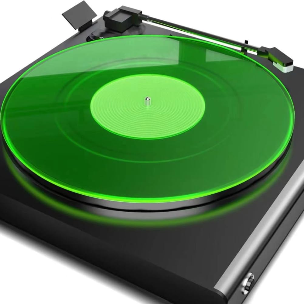 Alfombrilla AcríLica para Tocadiscos 300 mm X 3 mm para Tocadiscos FonóGrafo,Alfombrilla AntiestáTica Vinilo para LP, Almohadilla de GrabacióN para Reproductor de Discos,