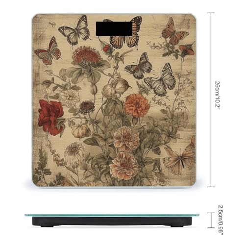 Báscula digital de baño Wildflowers and Butterflies miniatura 2