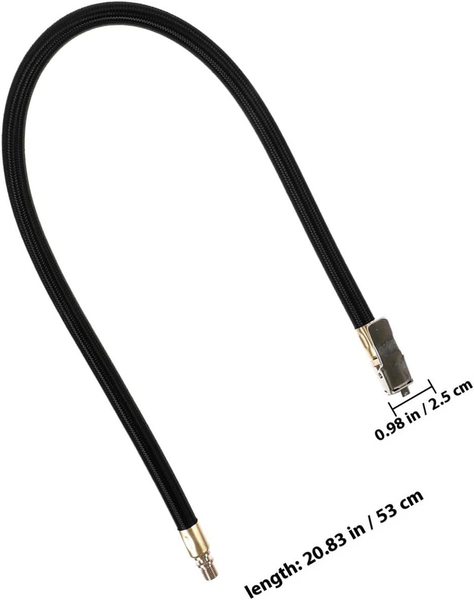 Toddmomy Air Pump Extension Hose Adapter for Car Tire Inflator with Copper and Rubber Material, Provides Additional Length and Easy Attachment, for Tire Pump Accessories
