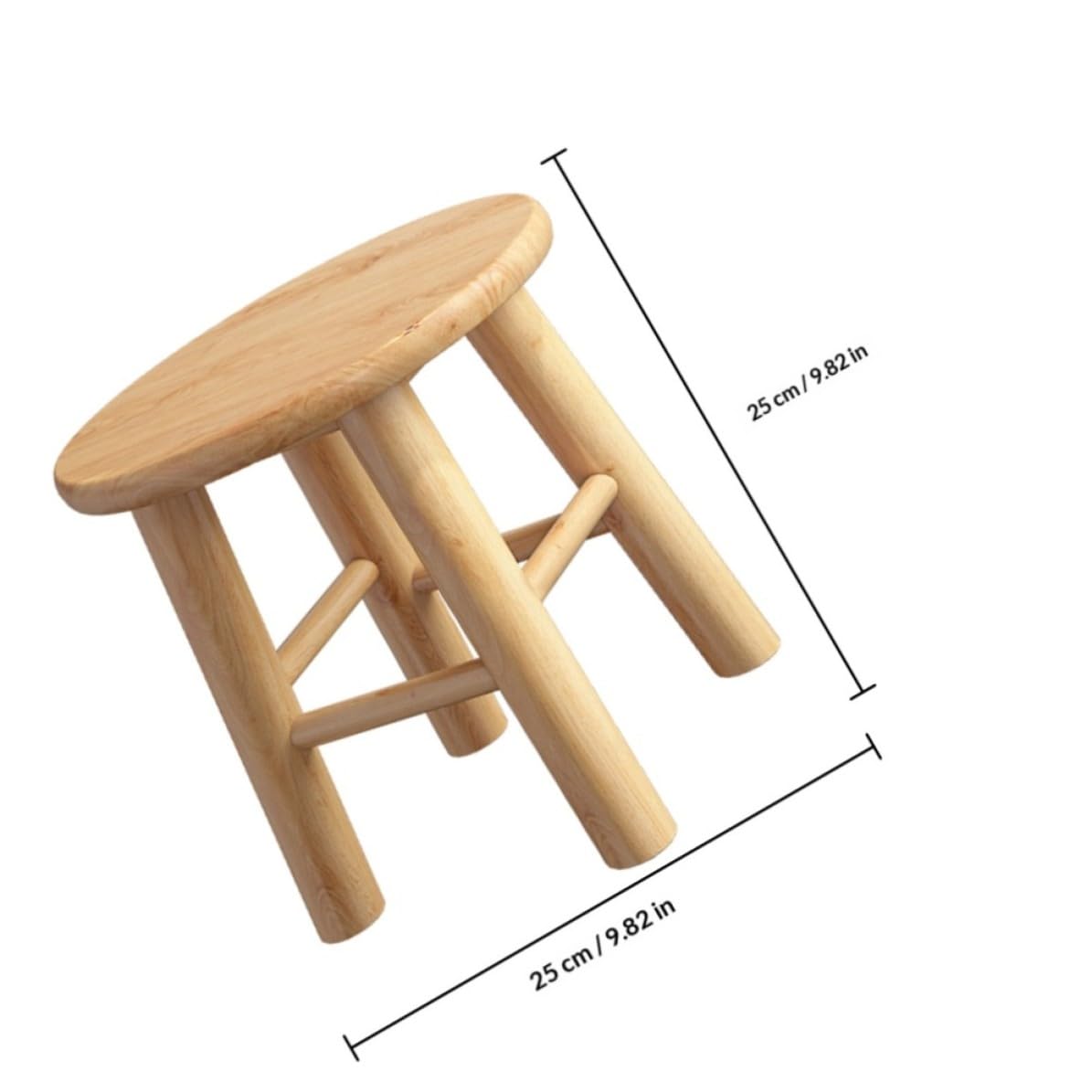 DOITOOL Taburete de Madera Maciza para Cambiar Zapatos Estructura Estable y Buena Capacidad de Carga, Diseño Pequeño Adecuado Hogar y Picnic