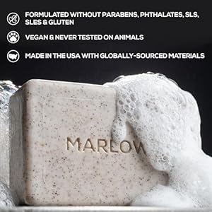 MARLOWE. No. 102 Men's Body Scrub Soap 7 Ounce (Variety Trio) Exfoliating Body Soap Bars for Men, Natural Ingredients, Green Tea Extract, 3 Scents MARLOWE No 102 Mens Body Scrub Soap 7 Ounce Variety Trio Exfoliating Body Soap Bars for Men Natural Ingredients Green Tea Extract 3 Scents