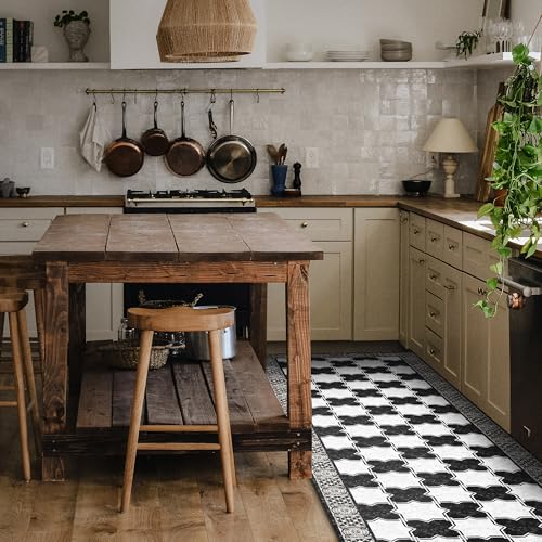 CREARREDA Cuisine Tapis van PVC, Antislip, Wasbaar, Vuurvast en Antislip, 100% Made in Italy, Tapis van Cuisine Marble, 50 x 240 cm