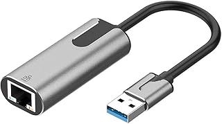 Adaptador USB Ethernet USB 3.0 2.0 Tarjeta de red a RJ45 3/S Set-top Box Switch Ethernet USB (Color : Como se muestra, Tamaño: Talla única) (como se muestra) (como se muestra un tamaño)