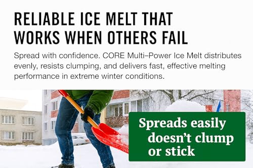 Image of Premium Ice Melt, Blue (50 lb Bag) - Fast-Acting, Industrial-Grade Snow Melter for Sidewalks, Driveways & Parking Lots, Melts to -20F, Concrete Safe, Non-Greasy, Slip-Free Formula