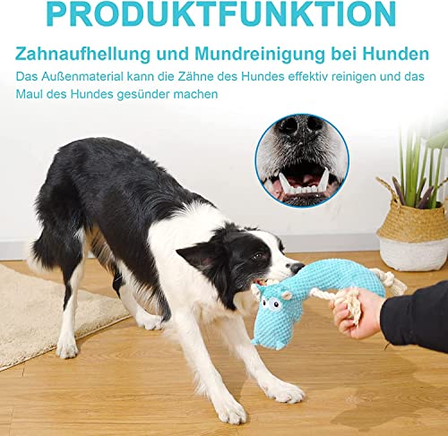 YIFRHYO Hundespielzeug große Hunde Tauziehen plüschtiere für Hunde,hundespielzeug quietschendes und unzerstörbar,Interaktives Kauspielzeug für Große Kleine und Mittel