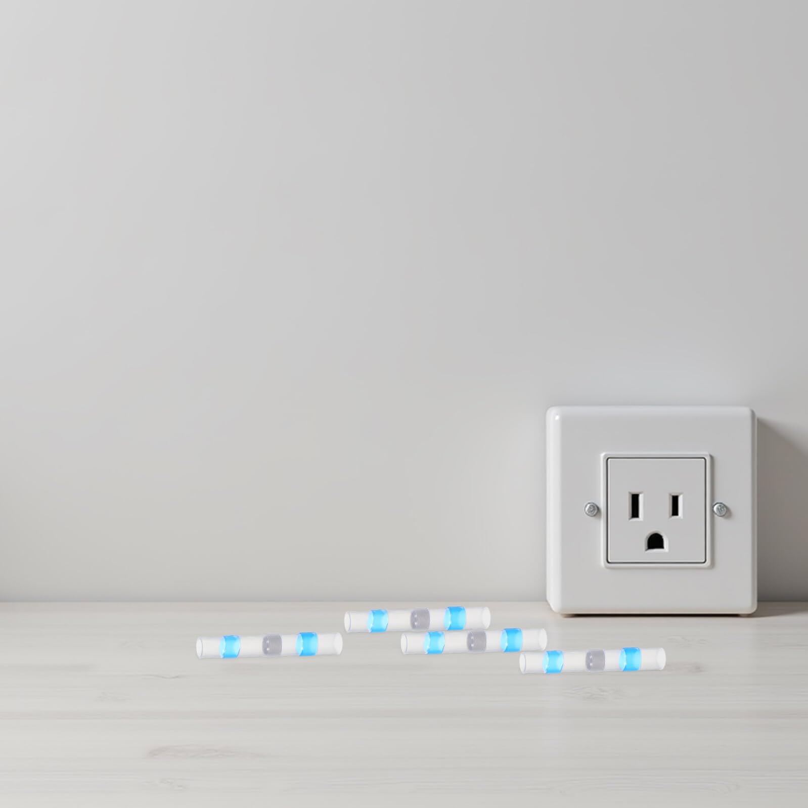 Lot de 100 Cosses à Sertir Thermorétractables Bleu Connecteurs Électriques Isolés Étanches Bornes de Câbles Automobiles et Marines Résistance Haute Température pour Câblage