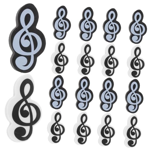 Dulcicasa 音符消しゴム 20個セット ? 音楽記号デザインで教室や宿題に便利、パズル型ミニ消しゴム