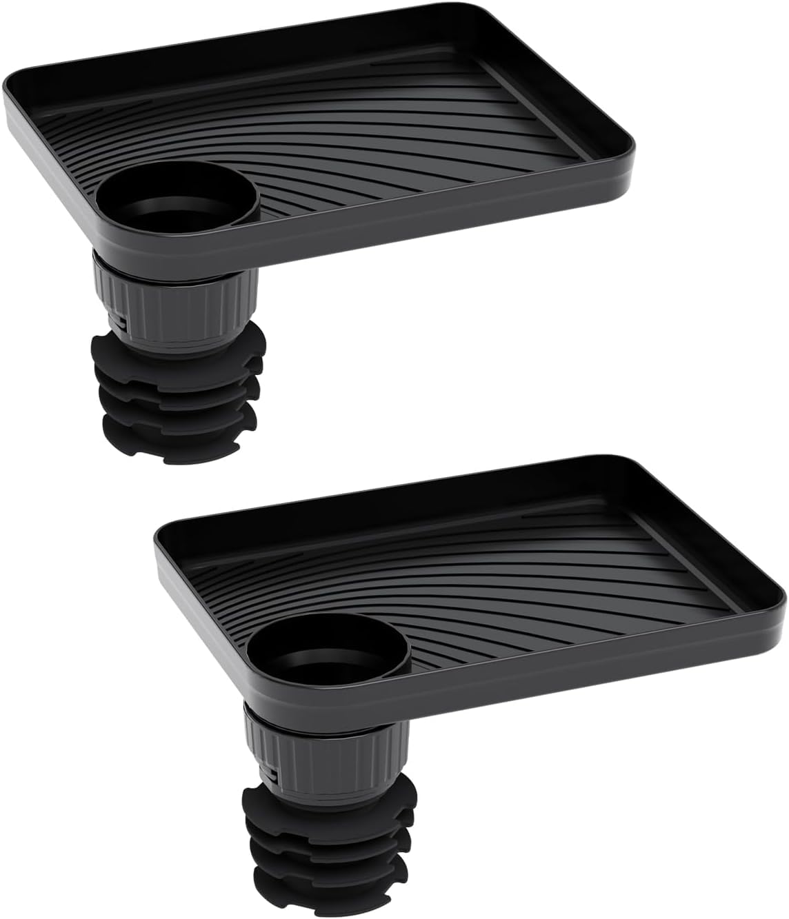 SEVEN SPARTA Car Seat Tray for Kids Toddler Travel with Soft Rubber Base, Rotatable and Removable Cup Holder Snack Tray for Food Color and Play for